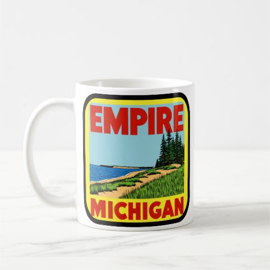 Empire Michigan Vintag Sand Dunes Kaffeetasse (Links)