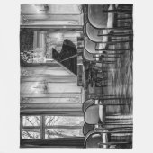 Empire Notes Black and White Music Foto Fleecedecke (Vorderseite)