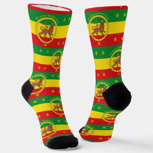 Empire of Ethiopia Rasta Roots Rastafari Reggae Socken (Gewinkelt)