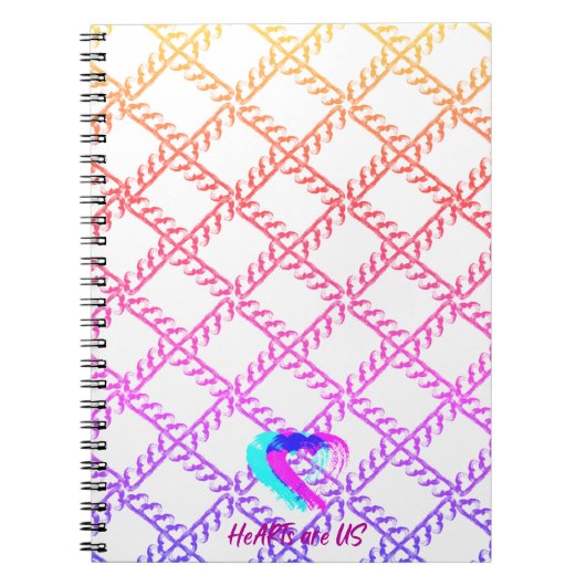 Empire Rainbow Heart Spiral Notebook Notizblock (Vorderseite)