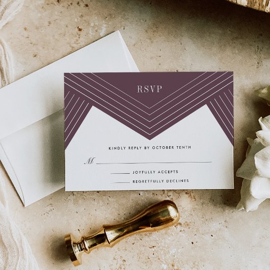 Empire RSVP Card | Eggpflanze Karte