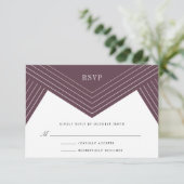 Empire RSVP Card | Eggpflanze Karte (Stehend Vorderseite)