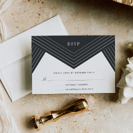 Empire RSVP Card | Holzkohle