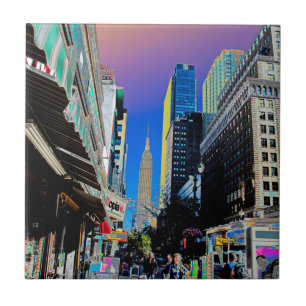 Empire Sate Gebäude vom 42. St New York Poster Fliese