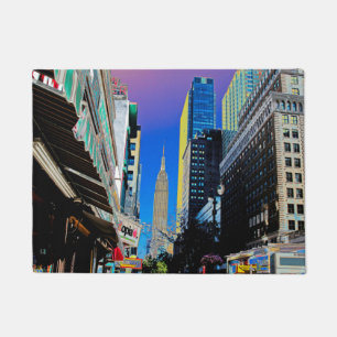 Empire Sate Gebäude vom 42. St New York Poster  Fußmatte