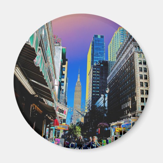 Empire Sate Gebäude vom 42. St New York Poster Magnet (Vorne)