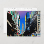 Empire Sate Gebäude vom 42. St New York Poster Postkarte (Vorne/Hinten)