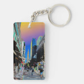 Empire Sate Gebäude vom 42. St New York Poster Schlüsselanhänger (Rückseite)