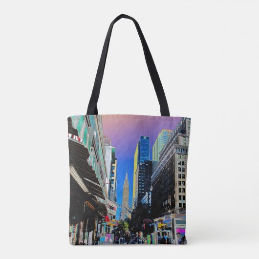 Empire Sate Gebäude vom 42. St New York Poster Tasche (Rückseite)