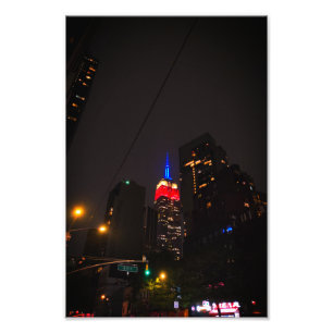 Empire State am vierten Juli – Vintage Nachtfoto Fotodruck