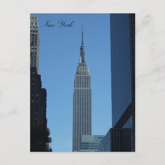 Empire State Blau Postkarte (Vorderseite)