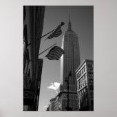 Empire State Bldg mit Flaggen Poster (Vorne)
