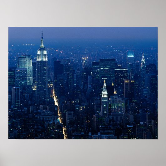 Empire State Building bei Nacht  Poster (Vorne)