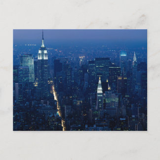 Empire State Building bei Nacht Postkarte