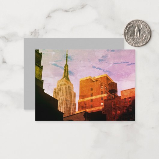 Empire State Building Mitteilungskarte (Vorderseite/Rückseite Beispiel)