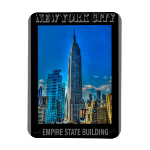 Empire State Building New York City Retro Magnet