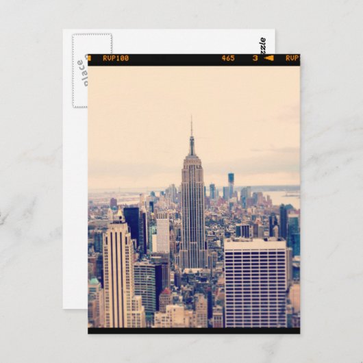 Empire State Building New York Postkarte (Vorne/Hinten)