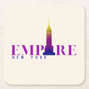 Empire State Building-New York-Vibrant Rechteckiger Pappuntersetzer