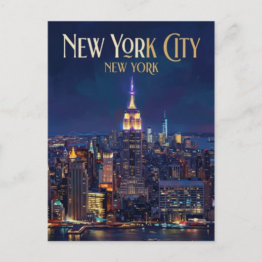 Empire State Building USA Postkarte (Vorderseite)
