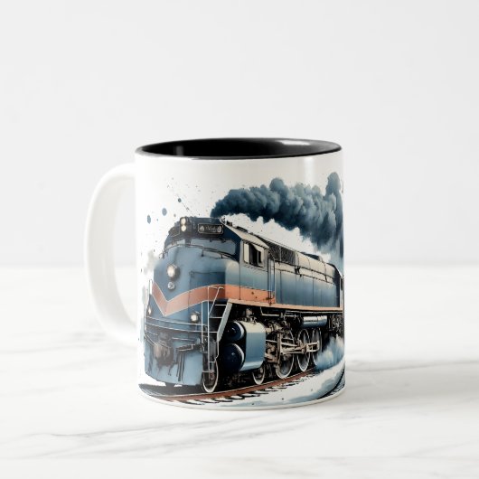 Empire State Express Motor Zweifarbige Tasse (Vorderseite Links)