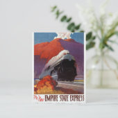 Empire State Express Vintage Poster wiederhergeste Postkarte (Stehend Vorderseite)