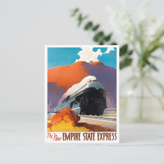 Empire State Express Vintage Reise Postkarte (Stehend Vorderseite)