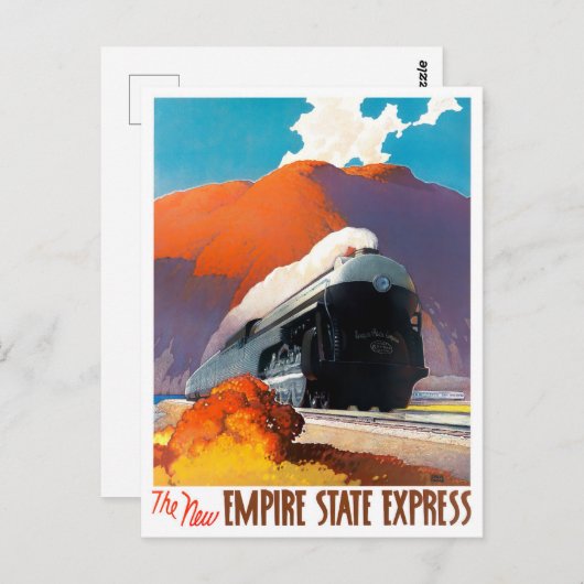 Empire State Express Vintage Reise Postkarte (Vorne/Hinten)