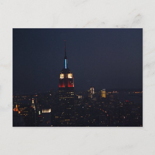 Empire State Gebäude bei Nacht Postkarte (Vorderseite)