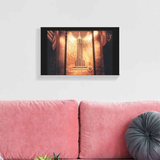 Empire State Gebäude Canvas Print Leinwanddruck (Insitu (Wohnzimmer))