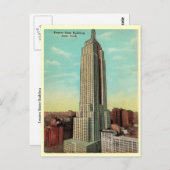 Empire State Gebäude der 1930er Postkarte (Vorne/Hinten)