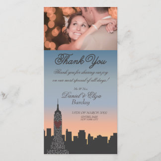 Empire State Gebäude Hochzeit Vielen Dank Foto Car Dankeskarte