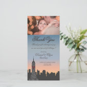Empire State Gebäude Hochzeit Vielen Dank Foto Car Dankeskarte (Stehend Vorderseite)