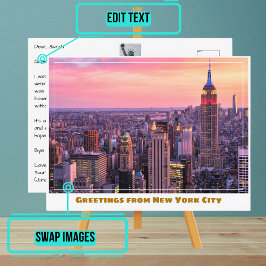 Empire State Gebäude in Dusk in New York City Postkarte