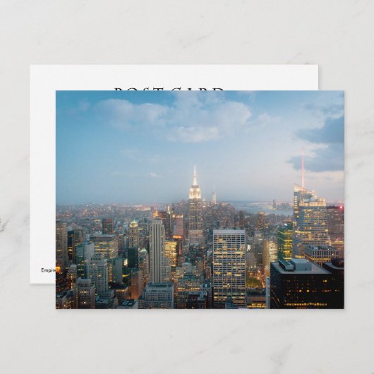 Empire State Gebäude in New York City Postkarte (Vorne/Hinten)