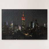 Empire State Gebäude in Red Night Skyline Puzzle (Horizontal)