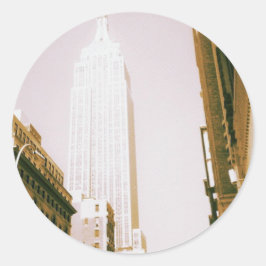 Empire State Gebäude, New York City Runder Aufkleber