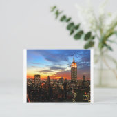 Empire State Gebäude New York Postkarte (Stehend Vorderseite)