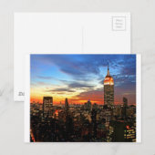 Empire State Gebäude New York Postkarte (Vorne/Hinten)