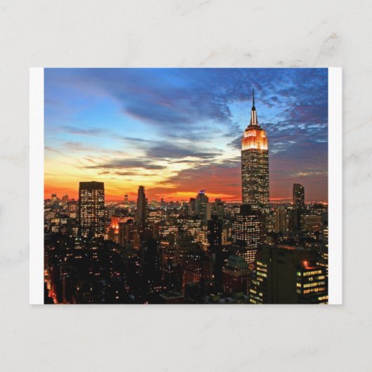 Empire State Gebäude New York Postkarte (Vorderseite)