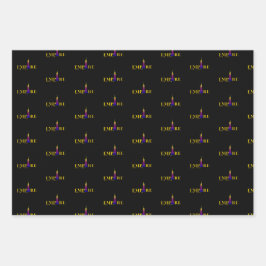 Empire State Gebäude-New York-Vibrant Gold Geschenkpapier Set