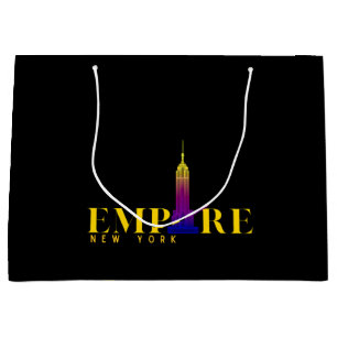 Empire State Gebäude-New York-Vibrant Gold Große Geschenktüte