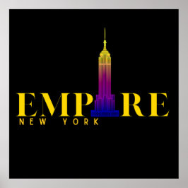 Empire State Gebäude-New York-Vibrant Gold Poster