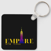 Empire State Gebäude-New York-Vibrant Gold Schlüsselanhänger (Rückseite)