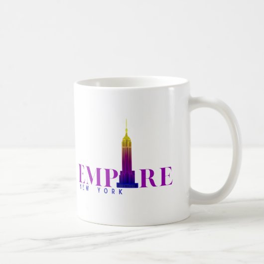 Empire State Gebäude-New York-Vibrant Lila- Kaffeetasse (Rechts)