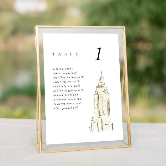 Empire State Gebäude NYC Hochzeitsdiagramm