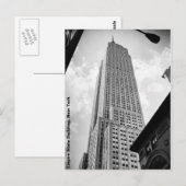 Empire State Gebäude, NYC Postkarte (Vorne/Hinten)