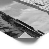 Empire State Gebäude Schwarz-Weiß-Fotografie Poster (Ecke)