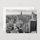 Empire State Gebäude Schwarz-weiß New York City Postkarte (Vorne/Hinten)