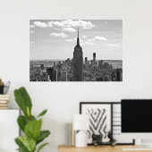 Empire State Gebäude Schwarz-Weiß-Poster Poster (Heimbüro)