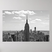 Empire State Gebäude Schwarz-Weiß-Poster Poster (Vorne)